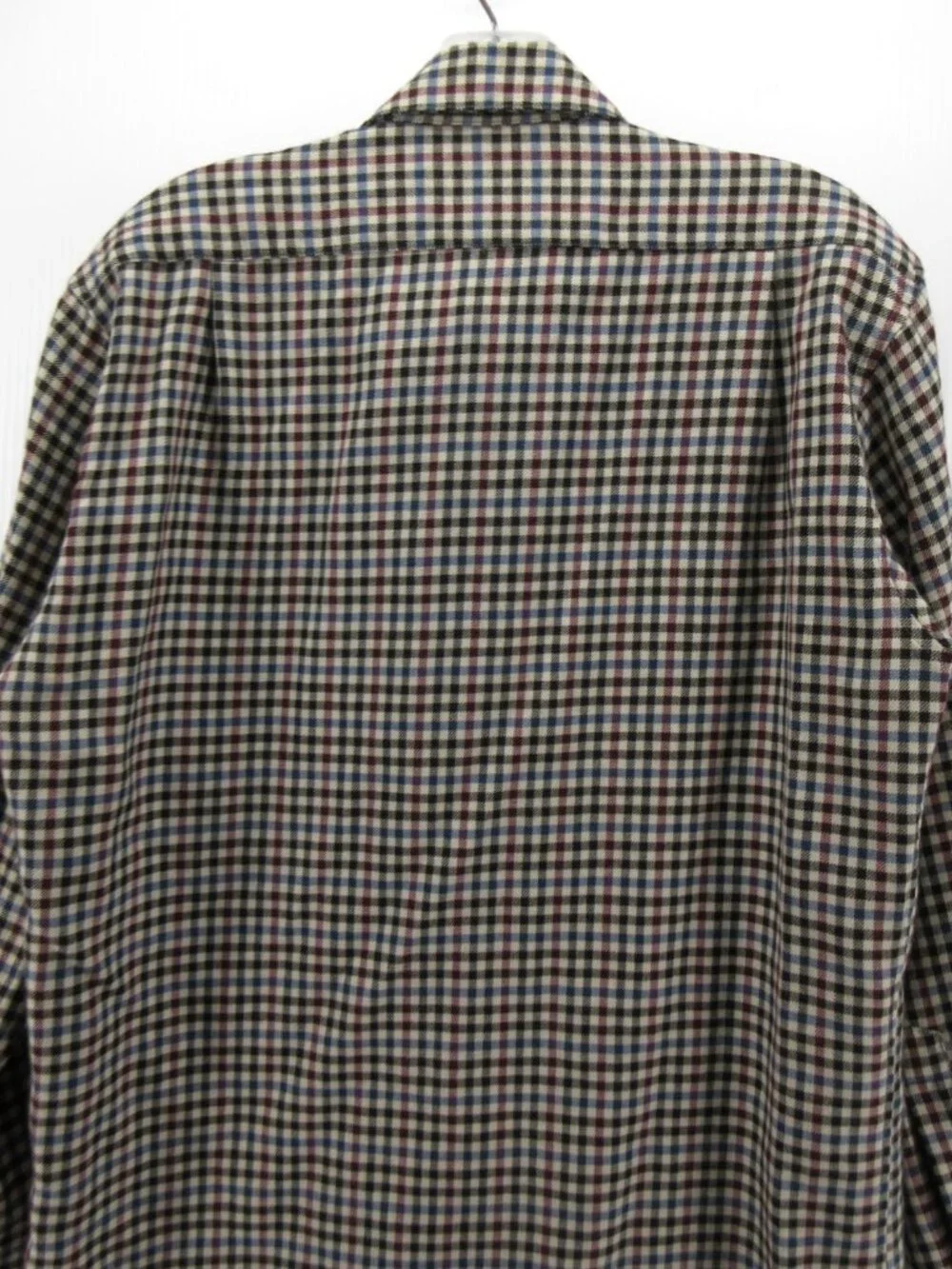 Aquas cutum Of London Shirt Medium Wool Plaid Button Down Heritage